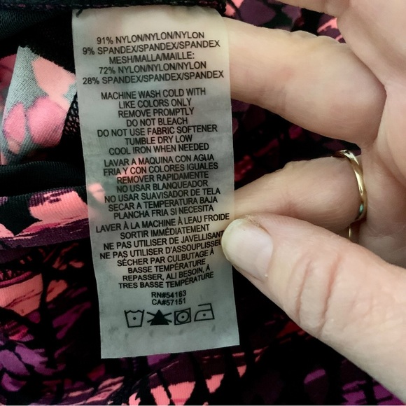 CALVIN KLEIN Performance Quick Dry Nylon Spandex Leggings with Lace Medium - Picture 5 of 8